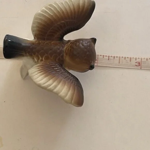 Vintage Miniature Bone China Owl Japan Home Decor Mini Figure Bird - Picture 7 of 7